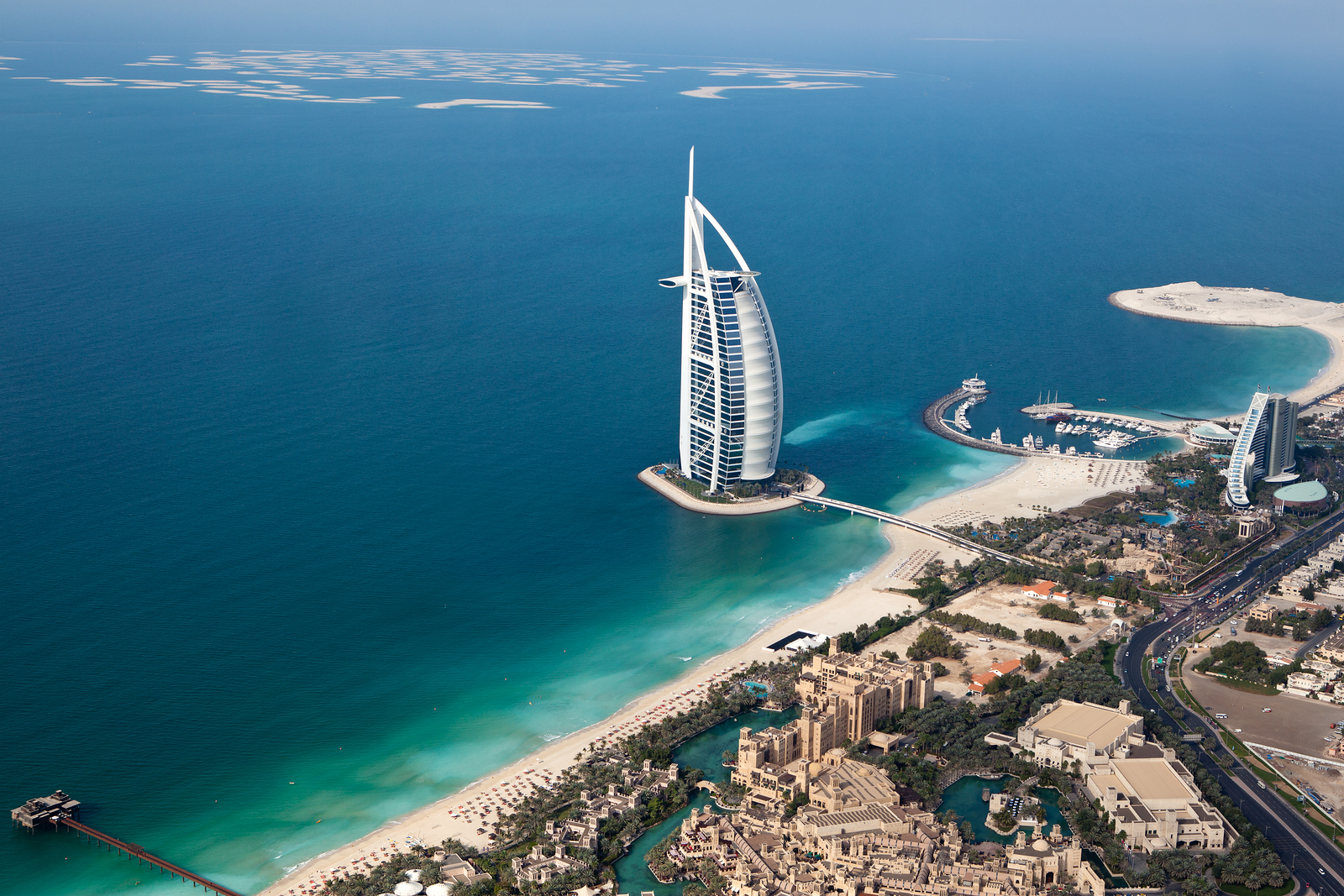 Dubai, Uae. Burj Al Arab From Above
